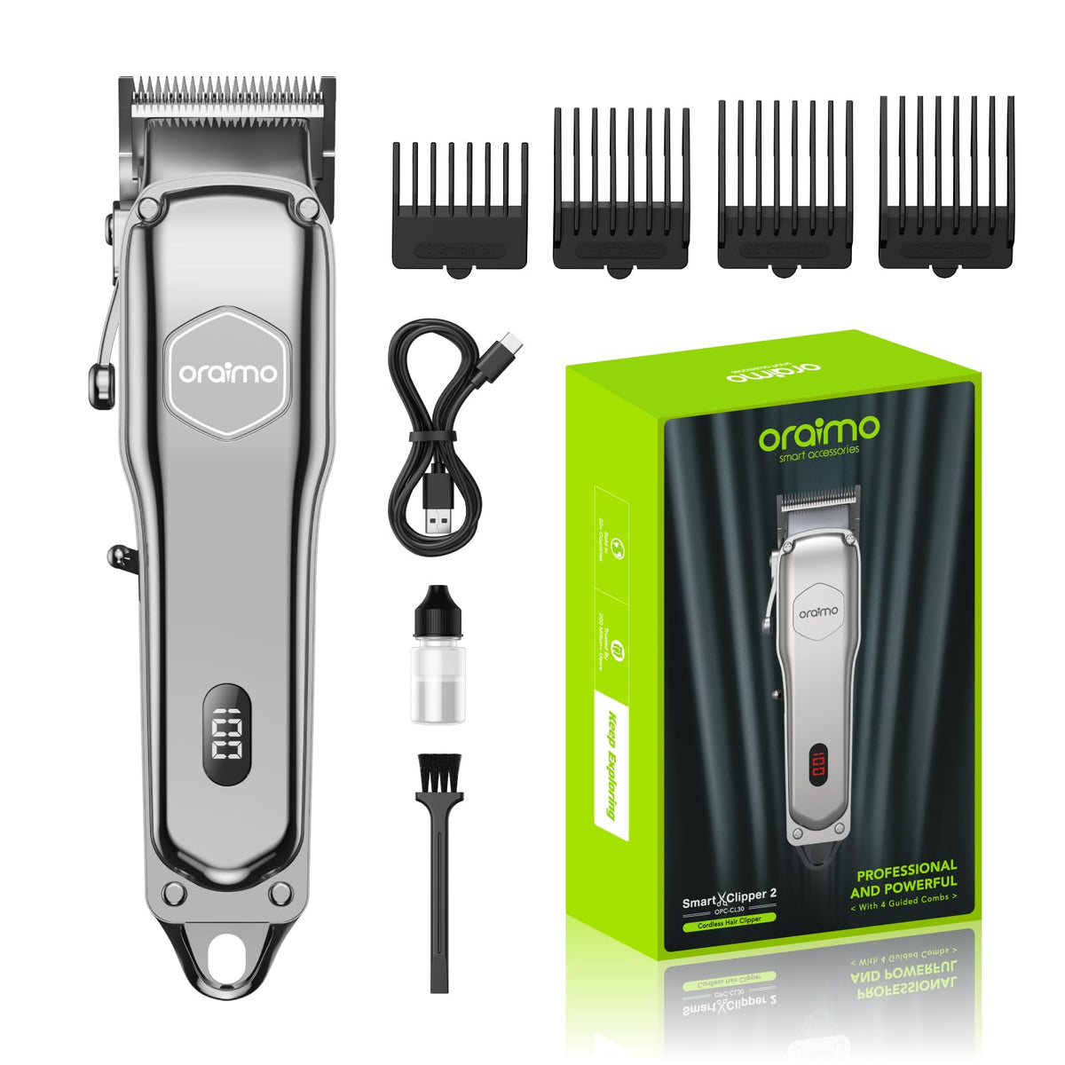 ماكينة حلاقة اورايمو سمارت كليبر 2 للشعر واللحية | Oraimo SmartClipper 2 OPC-CL30