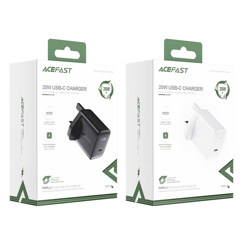 ACEFAST A4 PD3.0 20W USB-C Fast Wall Charger UK | رأس شحن ايس فاست سريع 20 واط