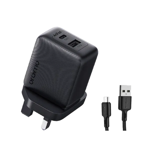 شاحن أورايمو سريع 18 واط بمنفذين USB مع كيبل | Oraimo Cannon 18D OCW-5183U