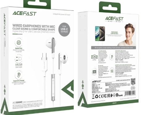 AceFast L3 USB-C wired earphones black