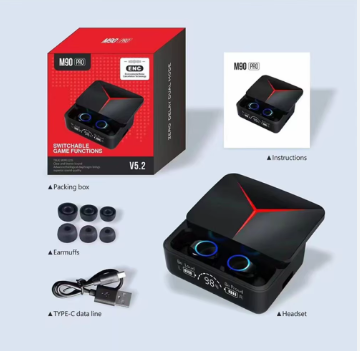 Original M90 Pro TWS Earphone Wireless Earbuds Gaming Headphone Bluetooth